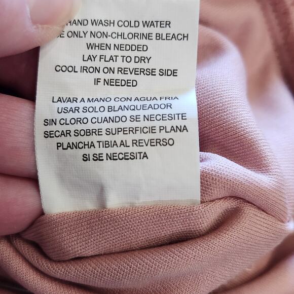 Speechless Tie Strap Eyelet Lace Boho Fit & Flare Dress Flowy Pink Size Small - Picture 9 of 9